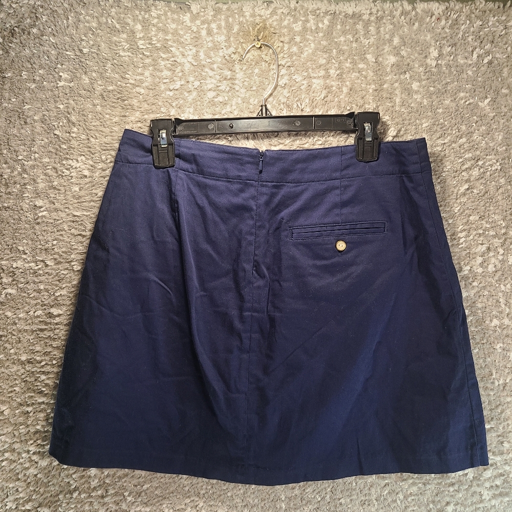 Lady Hagen Size 8 Skort Skirt Back Zip Golf Tennis Cotton Blue Pockets - Picture 2 of 9